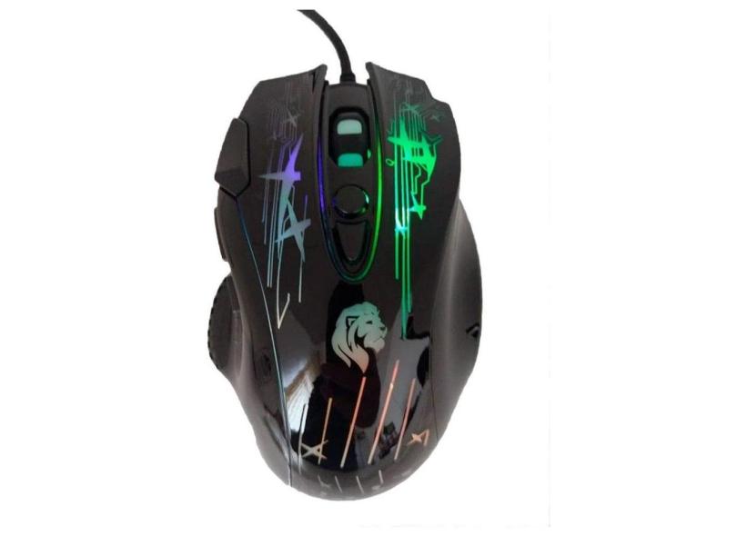 Mouse Gamer Hayom MU2905 dpi 8 Botões Preto c/ LED Hayom