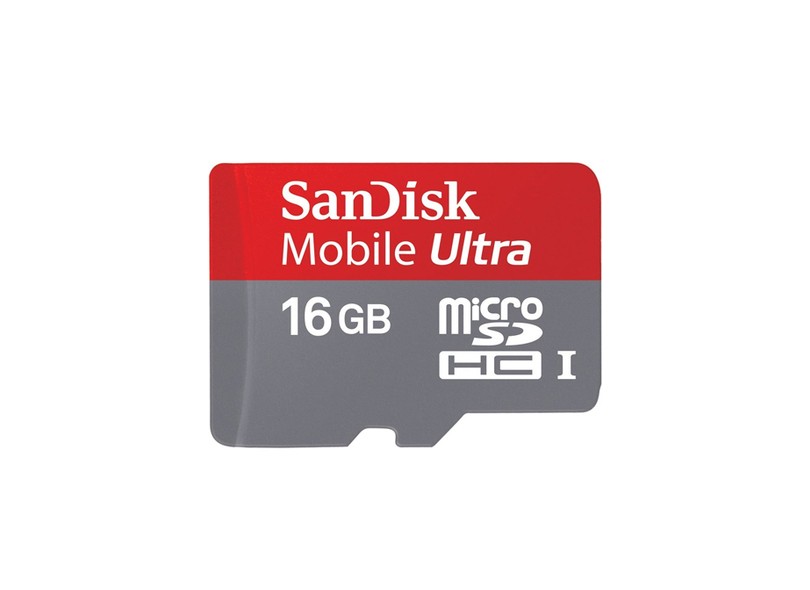 Cartão de Memória Micro SDHC-I com Adaptador SanDisk Ultra 16 GB SDSDQUAN-G4A Mobile
