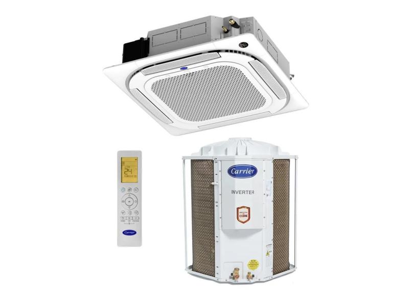 Ar Condicionado Split Carrier Cassete 4 Vias Inverter 48.000 BTU/h Quente Frio Monofásico Branco 40KVQD48C5 - 220V