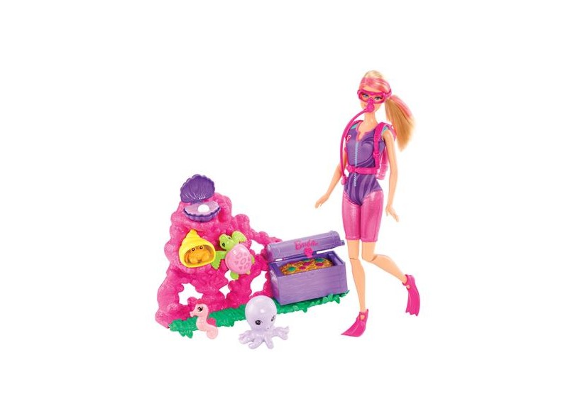 Boneca Barbie Quero Ser Caçadora de Tesouro Mattel