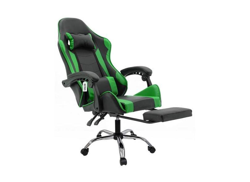 Cadeira Gamer Apoio De Pé Giratória Rodinhas Cg2.09 Verde - Velve