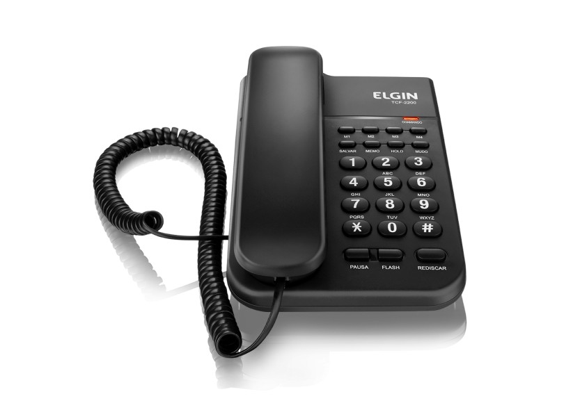 Telefone com Fio Elgin TCF 2200 com Chave de Bloqueio