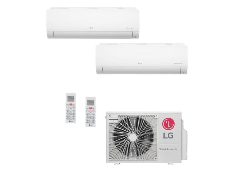 Ar Condicionado Multi Split Inverter LG Hi Wall 2x9000 BTU/h Quente e Frio com WiFi Integrado A2UW18GFAC.AWGZBR1 – 220 Volts