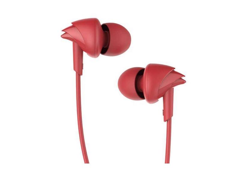 Fone de Ouvido IntraAuricular Microfone Bassheads100 boAt, VERMELHO