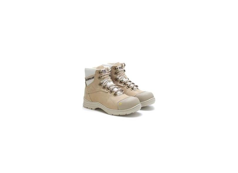 Bota Caterpillar Adventure Masculina Cano Curto Couro Nude