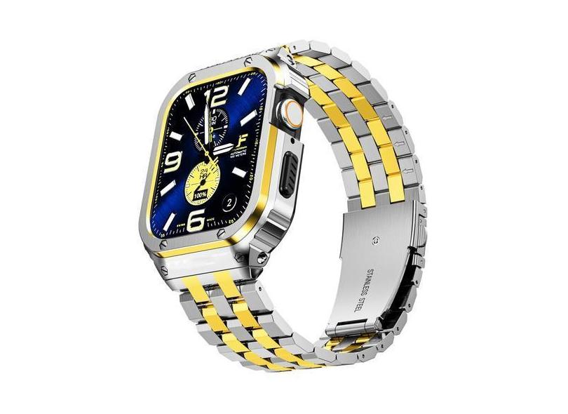Watch Band + Case SUPLINK em aço inoxidável para Apple Watch