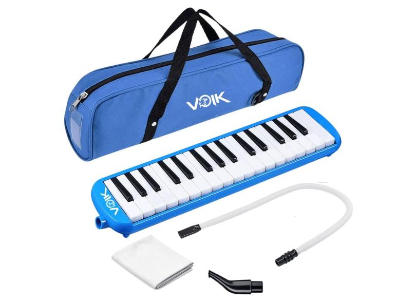 Escaleta 32 Teclas Azul Voik EM-32 Profissional C/ Capa