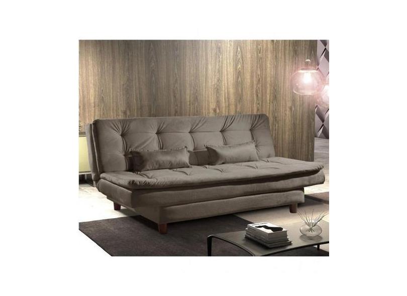 Sofa Cama 3 Lugares Premium Luxury 2231b cor Cappuccino com o Melhor