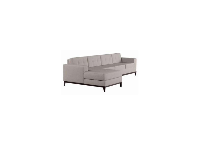 Sofá Chaise 4 lugares Suede Leave 260cm Mobly