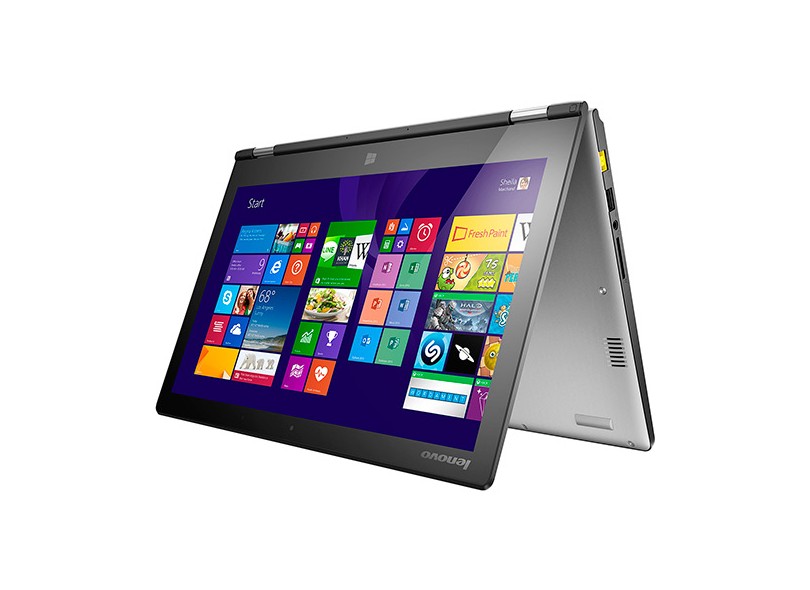 Notebook Conversível Lenovo Intel Core i3 4010U 4ª Geração 4GB de RAM HD 500 GB LED 13,3" Touchscreen Windows 8.1 Yoga 2