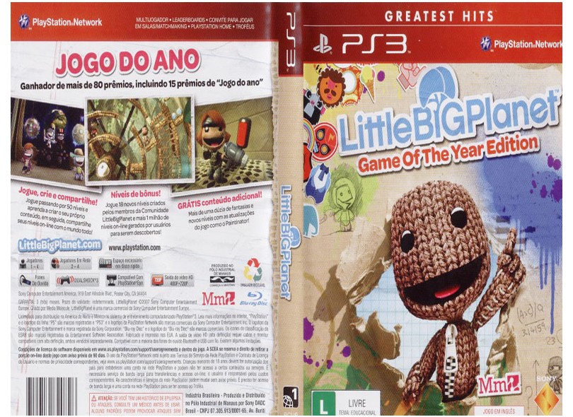 Jogo Little Big Planet Goty Sony PS3