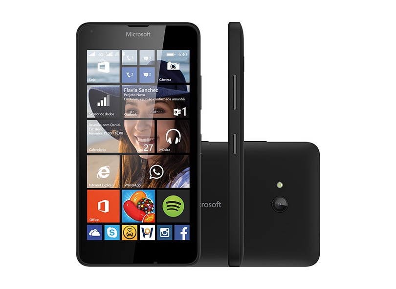 Smartphone Microsoft Lumia 640 DTV 2 Chips 8GB Windows Phone 8.1 Wi-Fi 3G