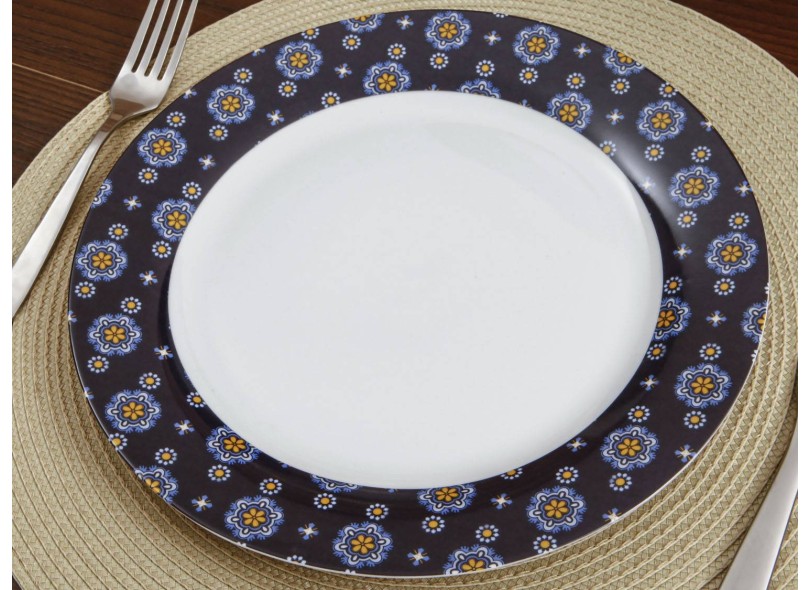 Aparelho de Jantar Redondo de Porcelana 42 peças - Turquia Casambiente