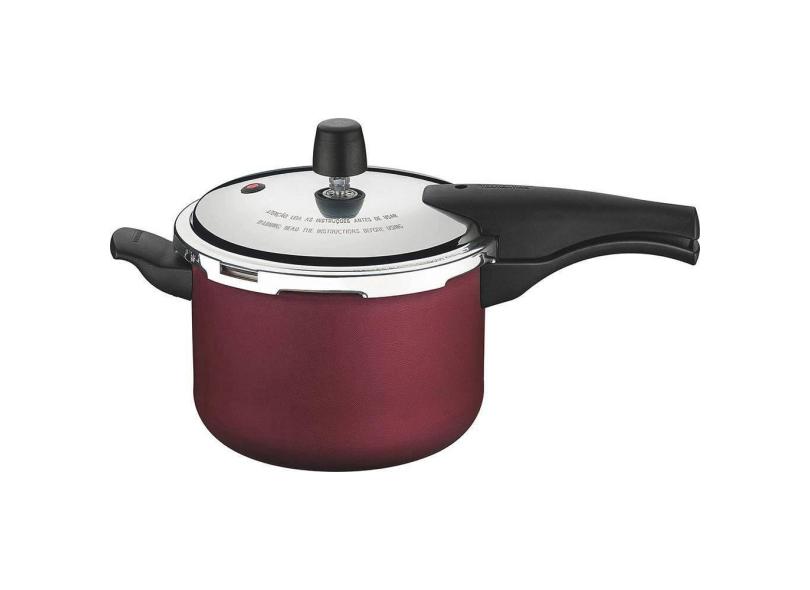 Panela de pressao tramontina vancouver 20CM 4,5L aluminio vermelho