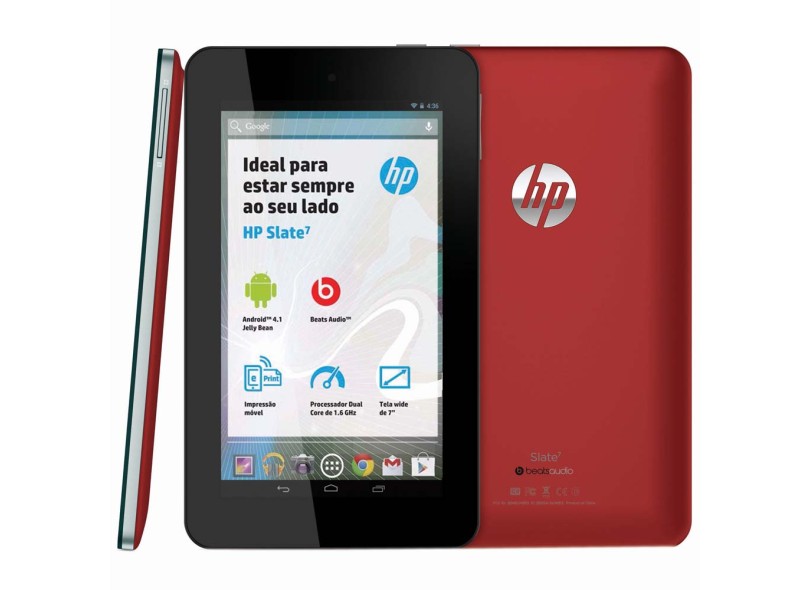 Tablet HP Slate 7 Wi-Fi 8 GB TFT 7" Android 4.1 (Jelly Bean) 3 MP 2800