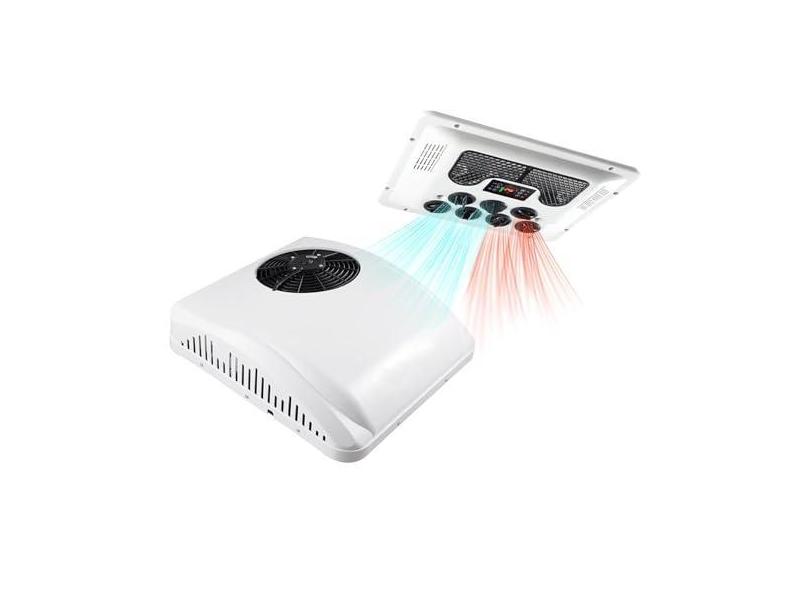 Ar Condicionado De Teto Para Rv Com Aquecimento, Ar Condicionado Para Campervan 10000btu, Ar Condicionado De Baixo Perfil 2 Em 1 Para Van, Rv, Iate, Carrinhos De Golfe, MáQuina De Estrada,24V