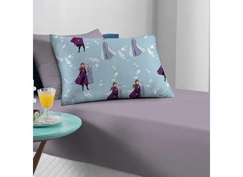 Jogo de Cama Frozen Elsa Solteiro 2 Peças 150x220cm - Portallar - lojasmel