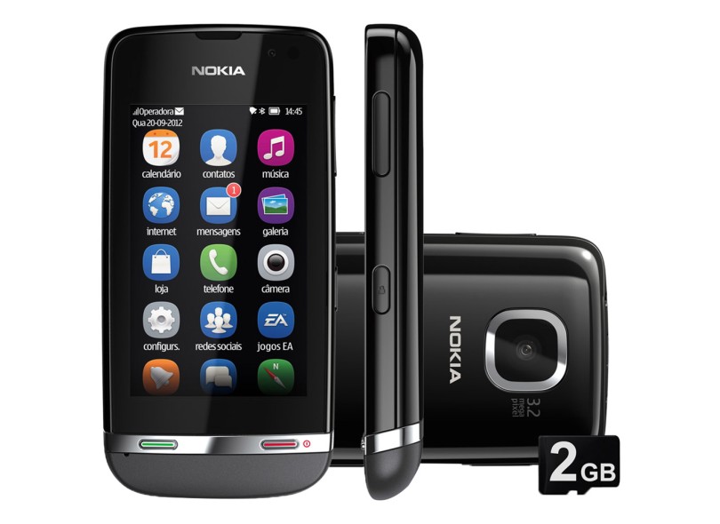 Celular Nokia Asha 311 Câmera 3,2 MP Wi-Fi 3G
