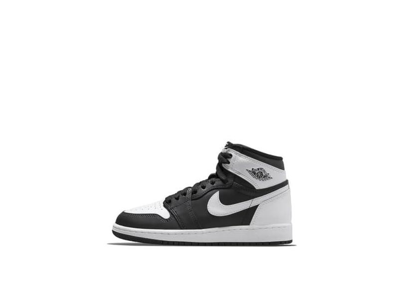 Tênis infantil Jordan Youth Air 1 Retro High Og Gs Preto/Branco-Branco (FD1437 010), Preto/branco e branco., 17