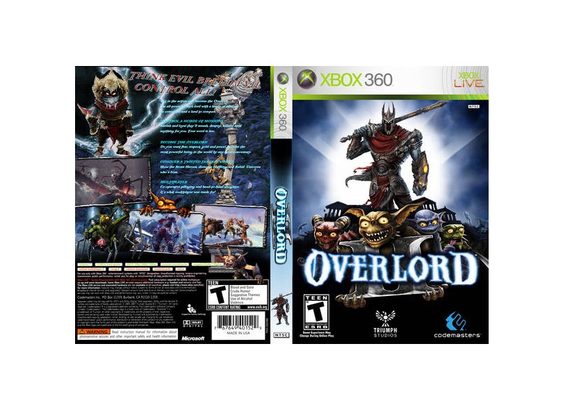 Jogo Overlord 2 Codemasters Xbox 360