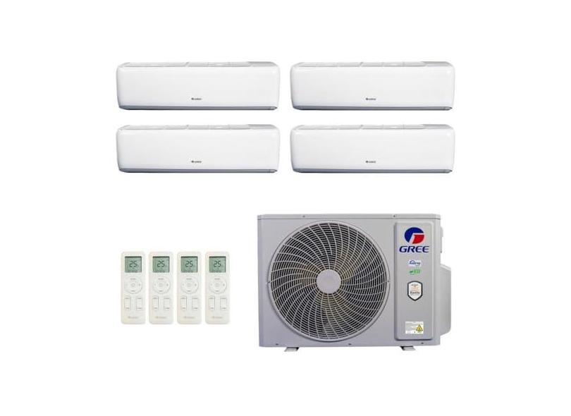 Ar-Condicionado Multi Split Inverter R-32 Gree 36.000 (3x Evap HW 9.000 + 1x Evap HW 12.000) Quente/Frio 220V