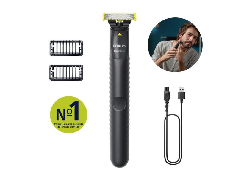 Barbeador Philips Verde Limão Qp1424 Oneblade Profissional