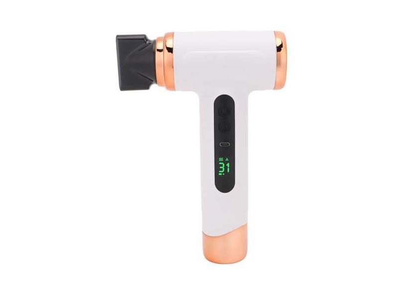 Secador de Cabelo, Secador de Cabelo Sem Fio de 200 W para Secagem Rápida, Secador de Cabelo Recarregável USB de 15000mAh Com Bico, Secador de Cabelo Com Ajuste de Velocidade