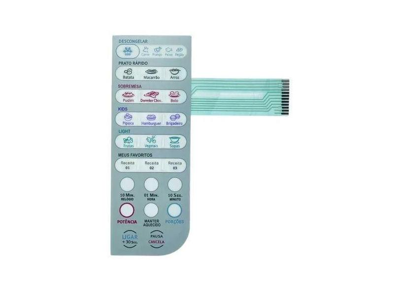 Membrana Painel Teclado Microondas Electrolux Mef33 Mef 33