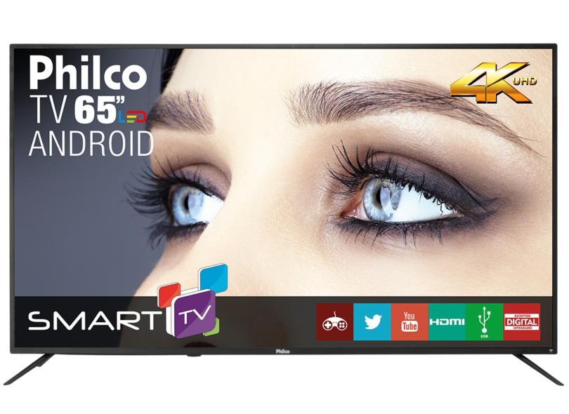 Smart TV TV LED 65" Philco 4K PTV65A11DSGWA 3 HDMI