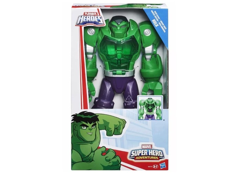Boneco Hulk Super Hero Adventures Mega Armadura - Hasbro
