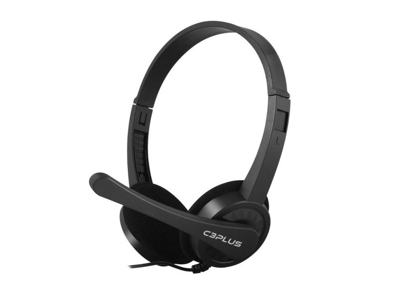Headset C3Tech PH-02BK c/ Microfone Preto 2x P2