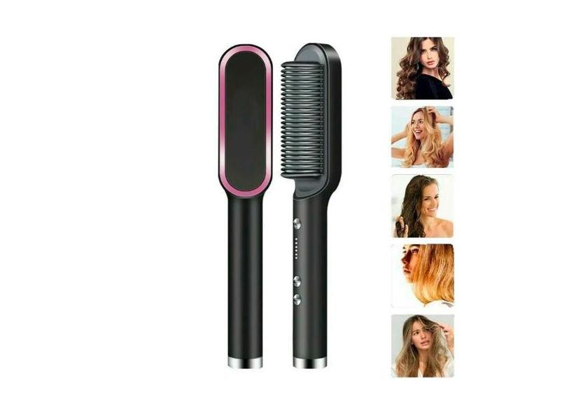 Escova 3 Em 1 Secadora Alisa Cabelo Rápido Turbo 110/220V - Relet