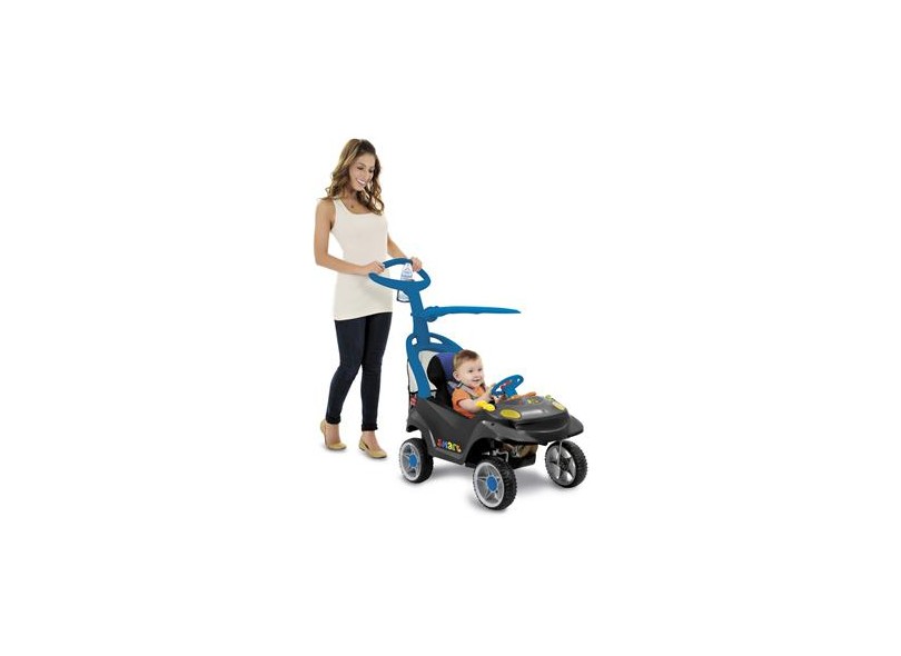 Triciclo Infantil com Empurrador Bandeirante Triciclo Smart Cinza