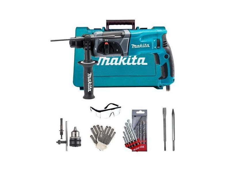 Martelete Combinado Sds Hr2470 800W Makita + Kit De Ferramentas