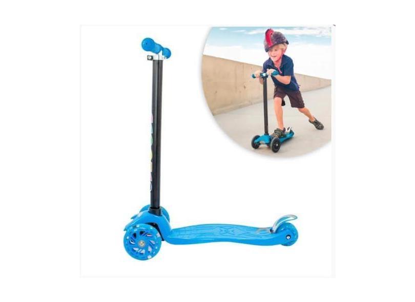 Patinete Com Freio 3 Rodinhas Com Led Para Crianças  Até 60Kg - Teruma