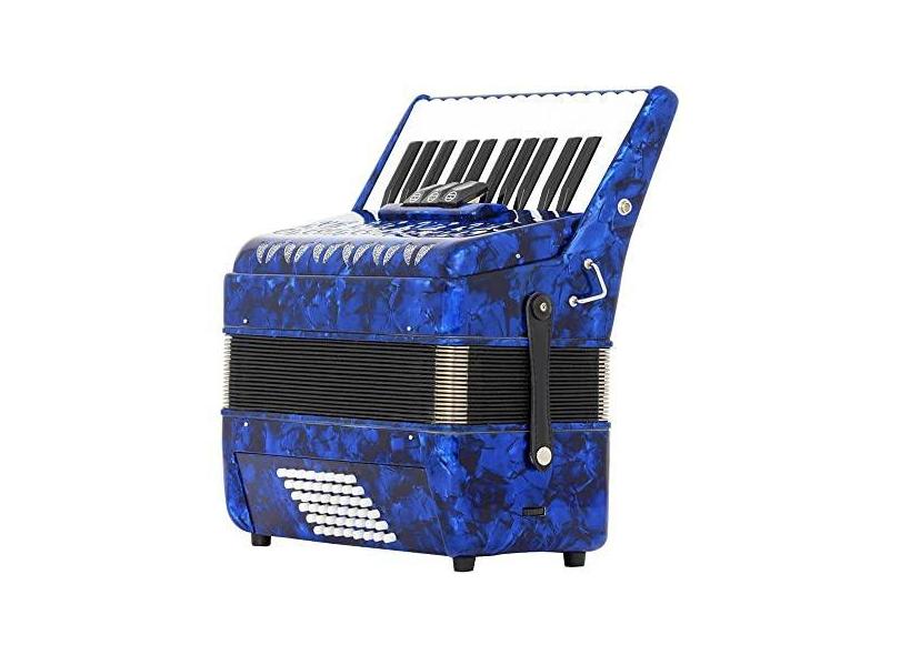 Acordeão De Piano De 26 Teclas E 48 Baixos, Com Alça E Mochila De Acordeão, Instrumento Musical Para Sala De Aula Em Casa, Fascinante E Mais Suave (Color : Blue)