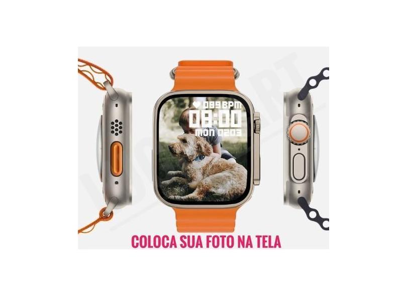 Relogio Smartwatch Hw9 Ultra Max Serie 9 Laranja Para Homens e Mulhere