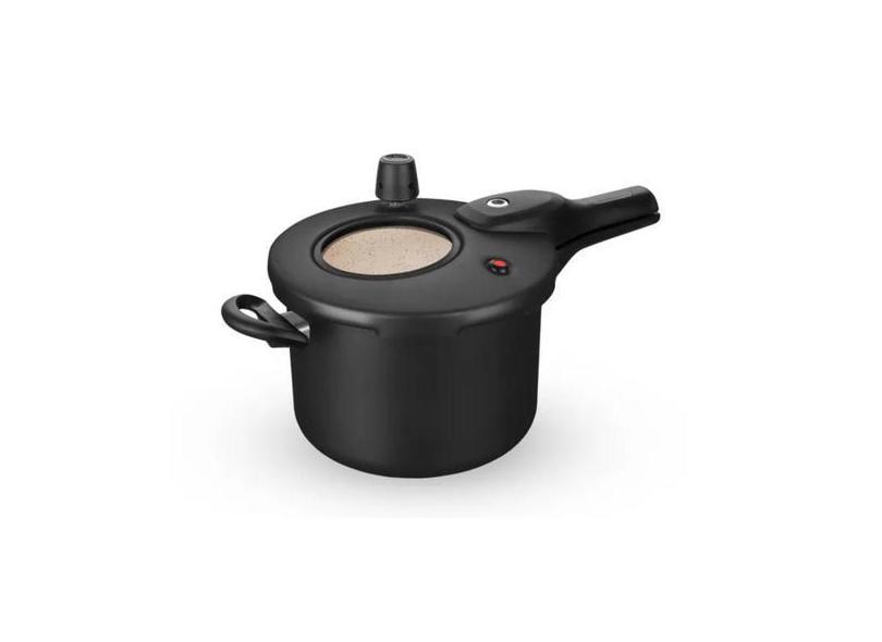 Panela De Pressão Fechamento Externo Preto/Bege 4,5L - Mta