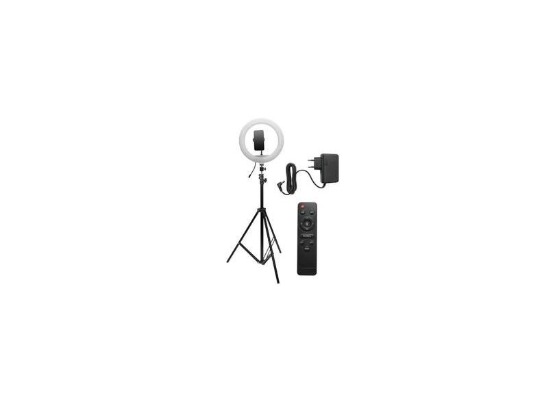 Iluminador Led Ring Light 14 Polegadas + fonte de tomada+ Tripé 2,10 ...