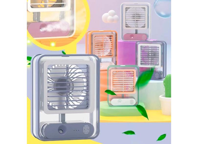 Ventilador Umidificador Silencioso 3 Velocidades 1500mAh