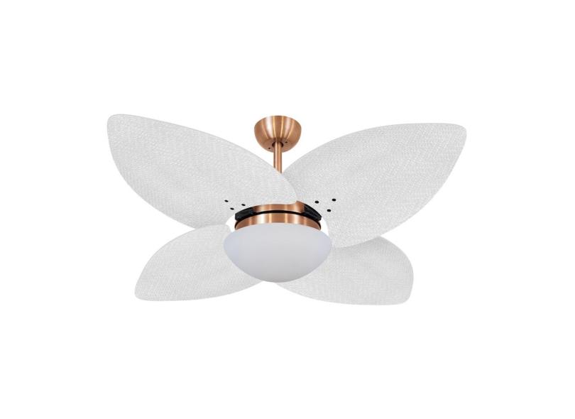 Ventilador de Teto Kovalski Cobre 4 Pás Palmae Branco 220V
