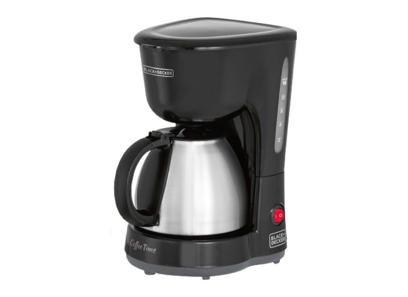 Cafeteira Elétrica Black Decker CM15 com Jarra em Inox, Porta Filtro Removível e Placa Aquecedora