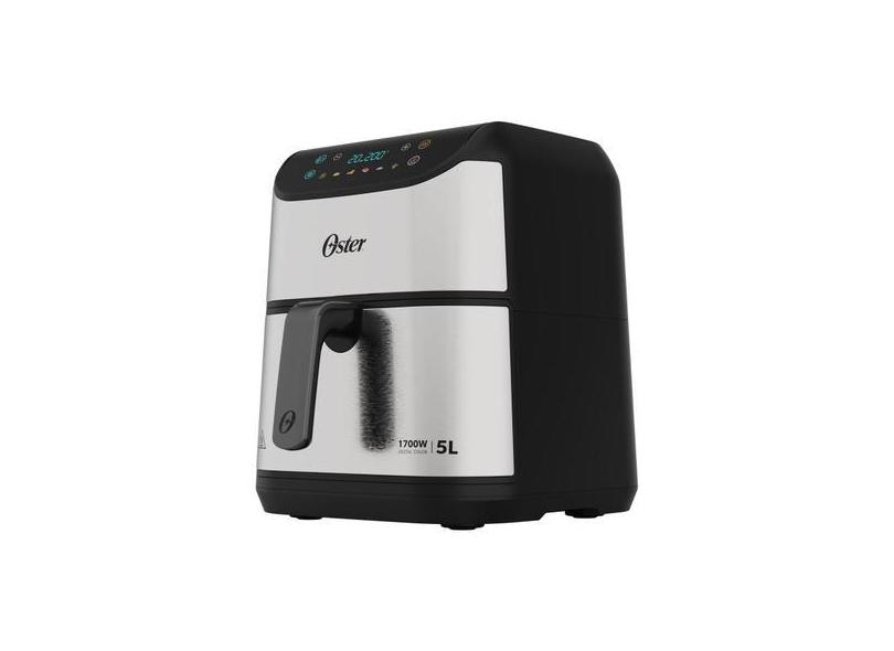Fritadeira Elétrica Sem Óleo/Air Fryer Oster Ofrt930 Inox E Preto Com
