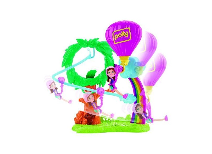 Boneca Polly Surpresa Safári Balão de Ar Mattel
