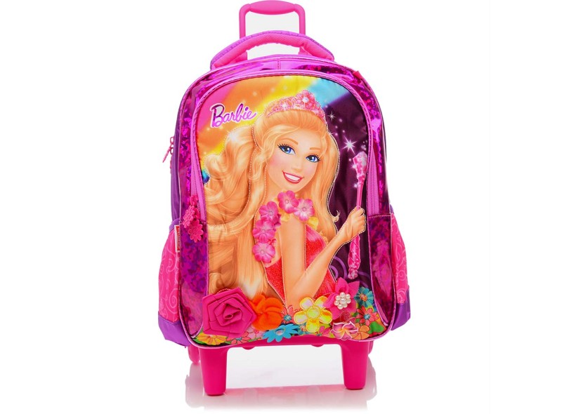 Mochila com Rodinhas Escolar Sestini Barbie e o Portal Secreto M