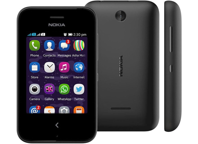 Celular Nokia Asha 230 Câmera 1,3 MP 2 Chips
