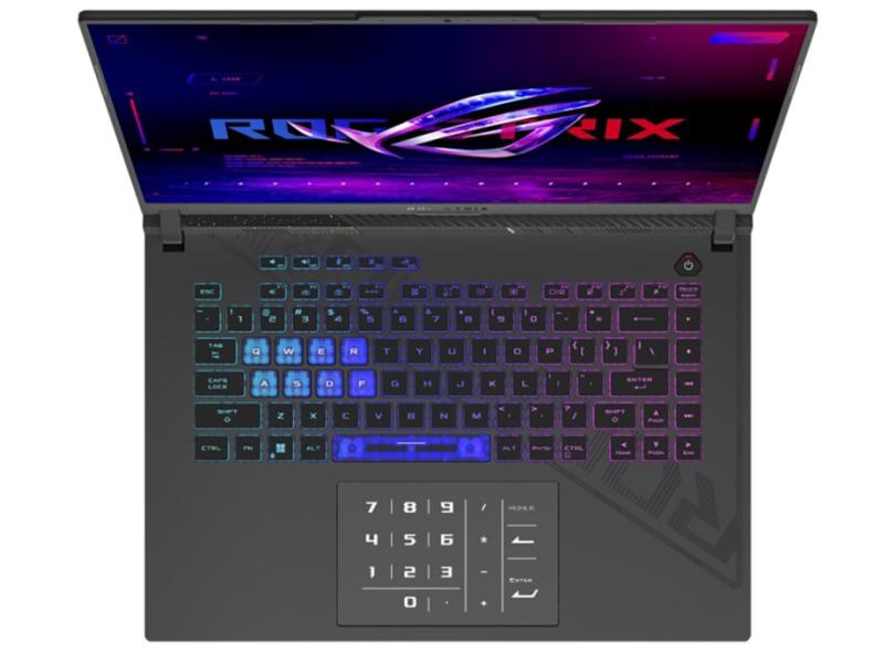 Notebook Gamer Asus ROG Strix G G614JV-AS73 Intel Core i7 13650HX 16" 16GB SSD 512 GB Windows 11 GeForce RTX 4060 Touchpad Numérico