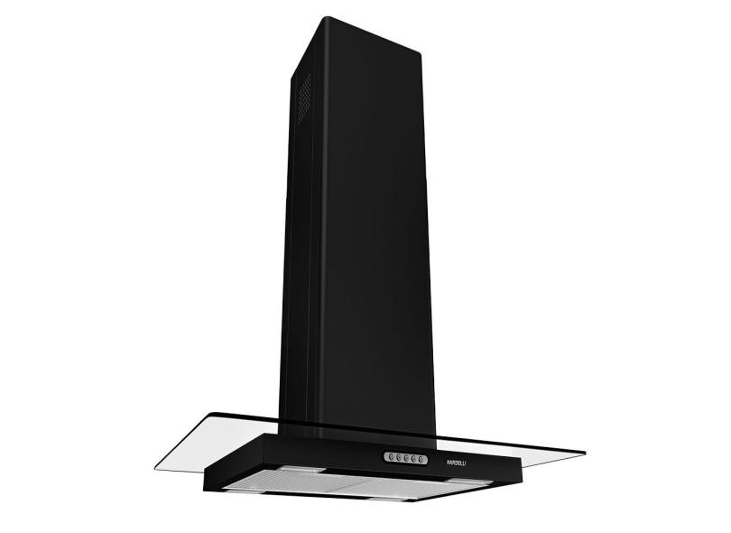 Coifa Nardelli Ilha Black Vidro Reto 75cm