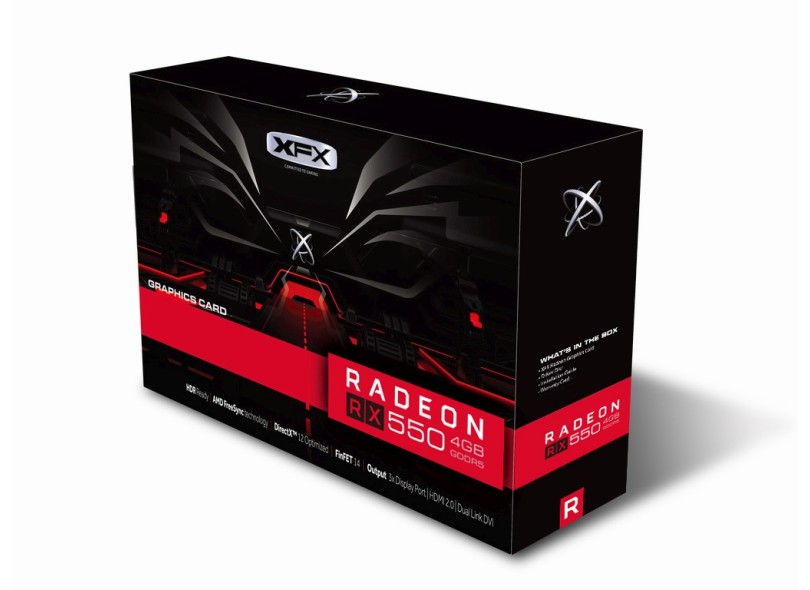 Placa de Video ATI Radeon RX 550 4 GB GDDR5 128 Bits XFX RX-550P4TFG5