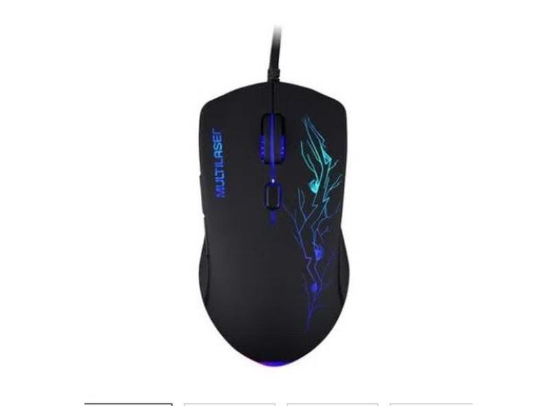 Mouse Gamer Warrior Multilaser 3200 Dpi 6 Led Botões 7 Cores
